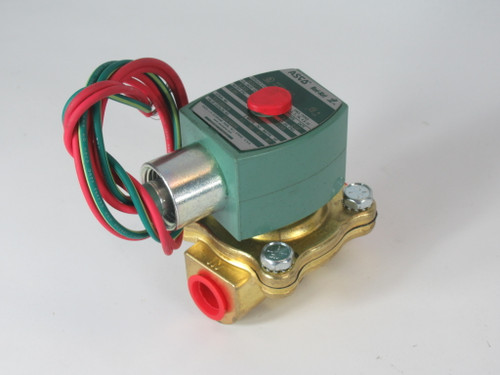 Asco 8210G001 Brass Solenoid Valve 110V@50Hz 120V@60Hz 3/8" NPT NOP