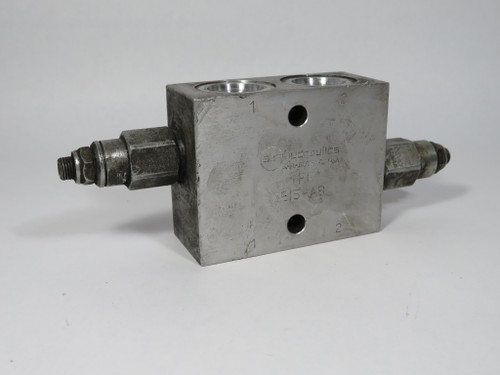Sun Hydraulics YFK Manifold Assembly 0.34" Hole DIA C/W x2 RDDA Valves USED