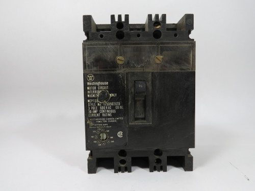 Westinghouse MCP13300S Circuit Breaker 30A 600VAC 3P MISSING SCREWS USED