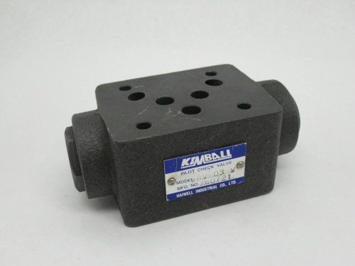 Haiwell SPV-03-W Kimball Pilot Check Valve USED