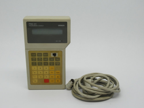 Omron SP10-PR001-V1 Programmable Logic Console W/ Cable 6In - 4Out 240VAC  USED