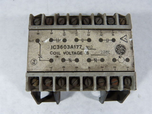 General Electric IC3603A177AH2 Potted Relay Coil Voltage 28DC  USED