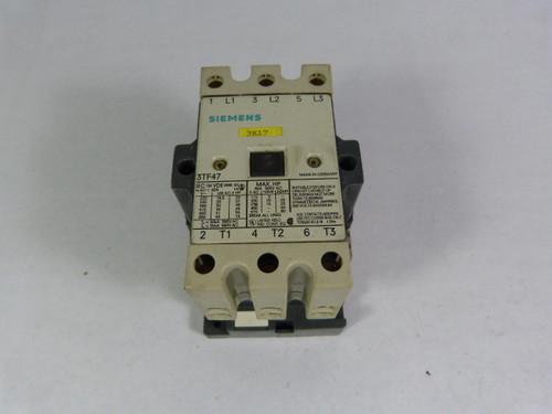 Siemens 3TF47-22-OXJ1 Contactor 3Pole 96-115V Coil  USED