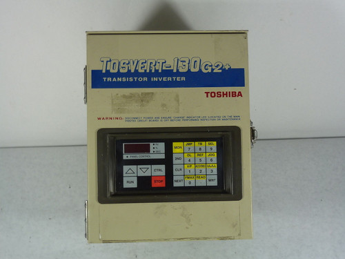 Toshiba VT130G2+4080 Transistor Inverter 7.5HP 3Ph 460V 11A 1-80/400Hz USED
