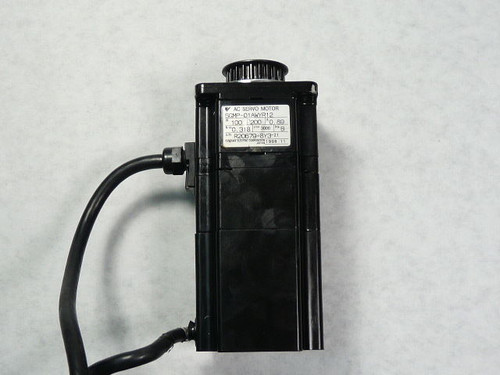 Yaskawa SGMP-01AWYR12 AC Servo Motor 100W 200V 0.318Nm 3000RPM  USED