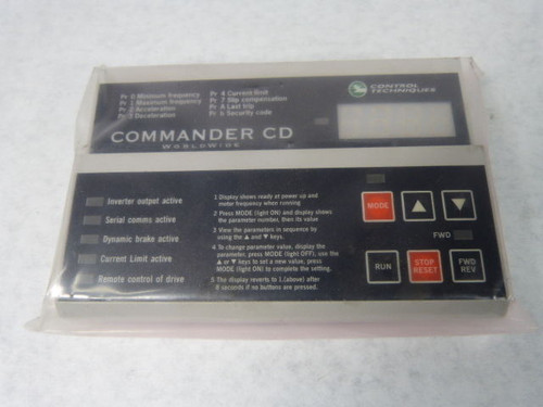 Control Technologies 93400 Commander CD Control Panel with Display  NEW