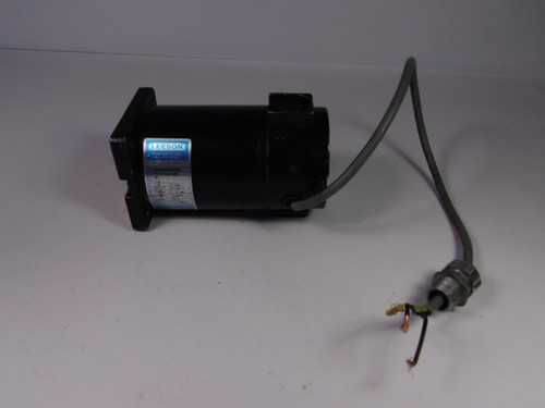 Leeson 1/8HP 500RPM 90V 34 TENV 1.4A 5:1 Ratio 13lb-in  USED