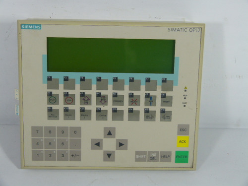 Siemens 6AV3617-1JC20-0AX1 Operater Panel OP7-DP USED