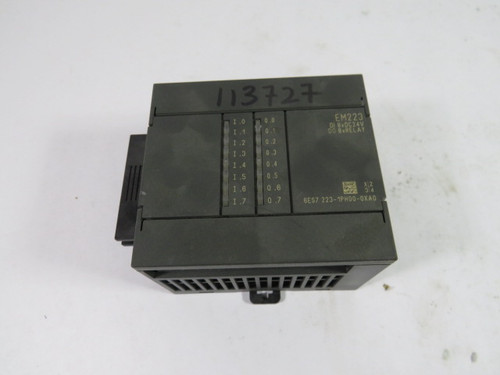 Siemens 6ES7 223-1PH00-0XA0 8" Digital I/O Module 15-30VDC 250VAC  USED