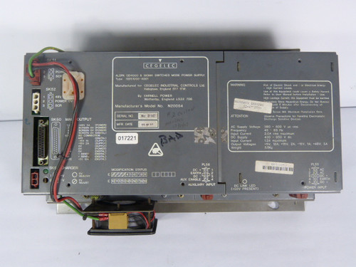 Cegelec GDS1010-4002 Multi Output Switch Mode Power Supply  AS IS