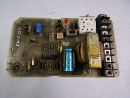 Opcon 100909-01-04 PC Board Control Missing Relay & Screws  USED