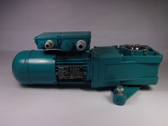 Lenze 0.68kW 1.705RPM 480V TEFC 3Ph 1.40A C/W Gear Box 49.133:1 Ratio  USED