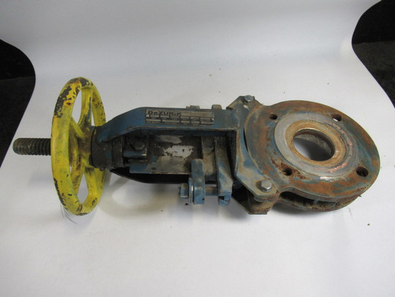 Dezurik 9115916 Knife Gate Valve Size 3" CWP 150 Max Temp 250 USED