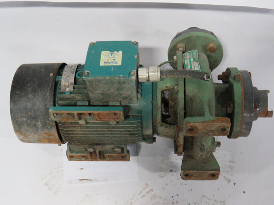 Taco CE2008-7-AE2J Pump C/W Brook Crompton 3HP 575V 1755RPM 3PH 182JM  USED