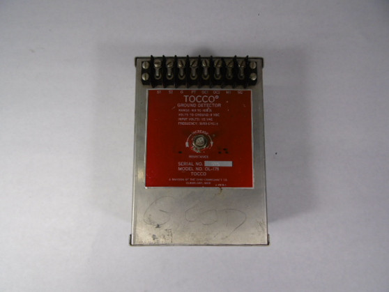 Tocco OL-179 Ground Detector 500-4000OHM 115VAC  USED