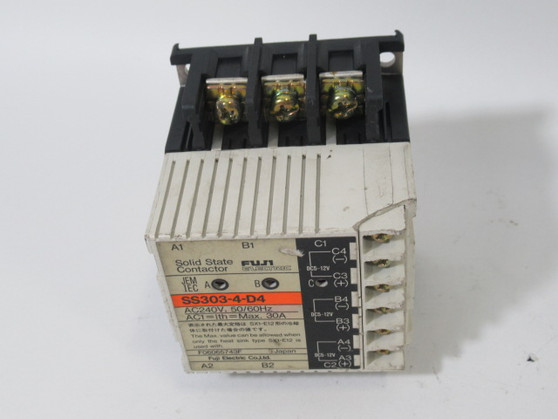 Fuji SS303-4-D4 Solid State Contactor 240VAC 50/60Hz SHELF WEAR USED