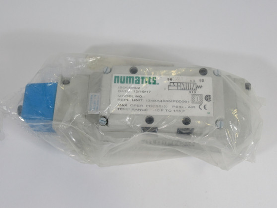 Numatics I34BA400MP00061 Solenoid Valve w/ Bridge 24VDC 4W Coil NWB