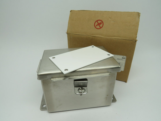 Hammond 1414N4SSC4 SS Junction Box 6"x4"x4" C/W Removable Inner Panel NEW