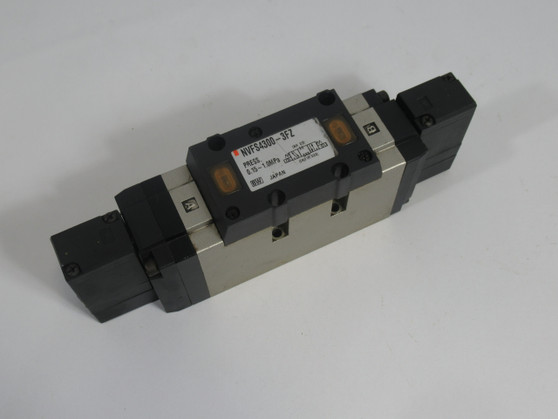 SMC NVFS4300-3FZ 4/5 Solenoid Valve .15-1.0mPa 3/8"NPT 1/2"NPT *No Seal* USED