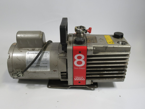 Edwards 8 Two Stage Vacuum Pump C/W Franklin Electric 1/2HP 1725/1425RPM USED
