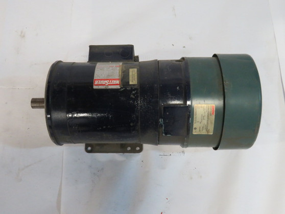 Leeson 3Hp 1740Rpm 575V E182 TE 3Ph Electric Motor W/ Brake  USED