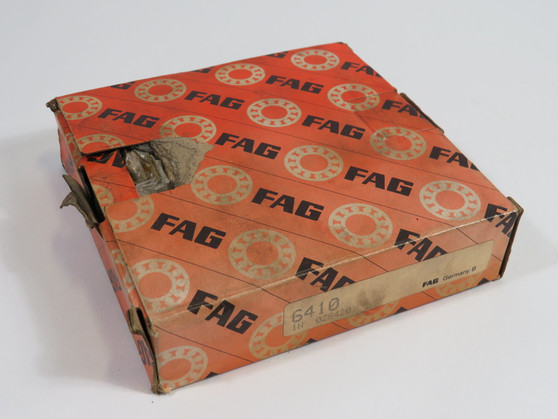 Fag 6410 Single-Row Deep Groove Ball Bearing 130mm OD 50mm Bore 31mm W NEW