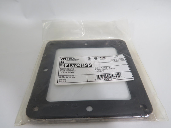 Hammond 1487CHSS Seal & Plate Kit for Pull Wire Way 4x4" *No Hardware* NWB