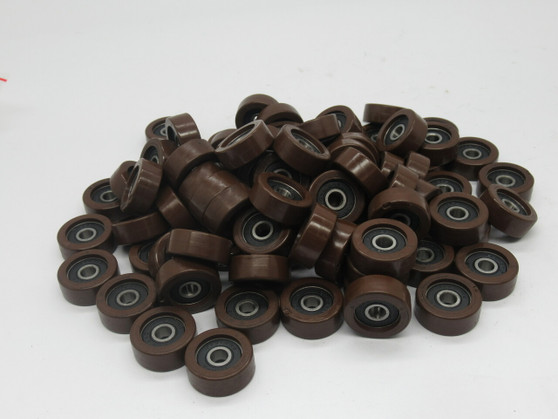 Blickle FPU-25X10/6-6K Glide Roller 98Shore A 1"OD 3/8"W 1/4"B LOT OF 82 NOP
