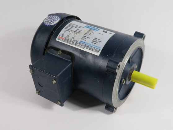 Leeson 1/2HP 1725RPM 575V S56C TEFC 3Ph 0.8FLA 60Hz *NO KEY* USED