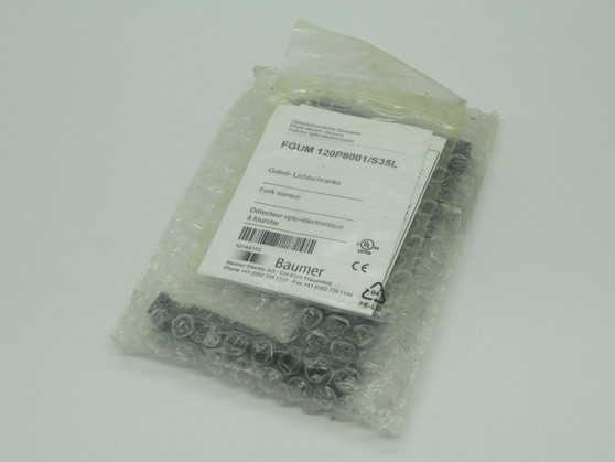 Baumer FGUM-120P8001/S35L Fork Sensor 120mm 10-35VDC 200mA NEW