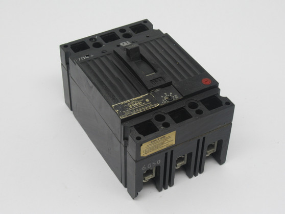 General Electric TEC36050 Molded Case Circuit Breaker 50A 600VAC 3-Pole USED