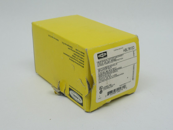 Hubbell HBL7810D Manual Motor Disconnect 3 Pole 3Ph 30A 600VAC *DAMAGED BOX* NEW