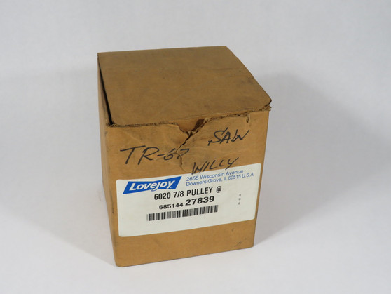 Lovejoy 6020X7/8 Variable Speed Drive Pulley 7/8" Bore 1-Groove SHELF WEAR NEW