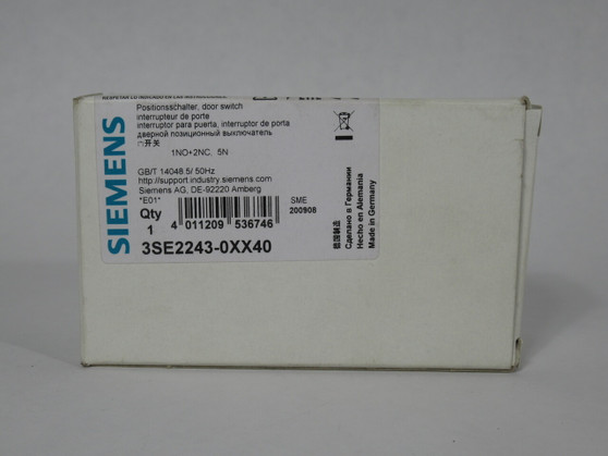 Siemens 3SE2243-0XX40 Safety Position Switch 1NO 2NC 230V 4A NO KEY NEW