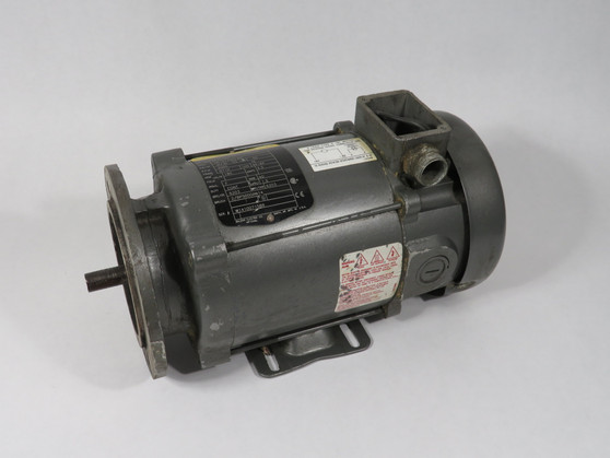 Baldor VP3428D .50HP 3000RPM 180V D71D TE 2.5A MISSING WIRING COVER USED