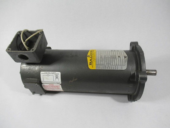 Baldor 1/2HP 1750RPM 90V 56C TENV 4.8A MISSING WIRING COVER USED