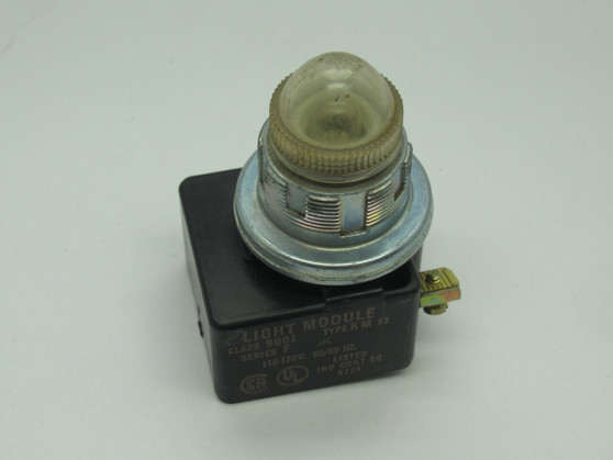 Square D 9001-SKPF1C9 Ser F Flashing Pilot Light 110-120V 50/60Hz Clear Cap USED