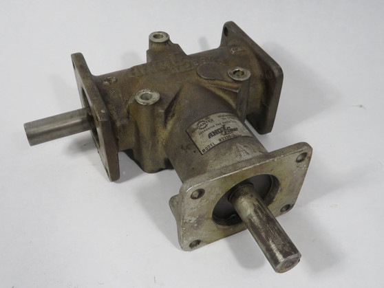 Andantex R3330-2 Right Angle Gearbox 2:1 Ratio 81lb-in 1.93HP@1500RPM USED