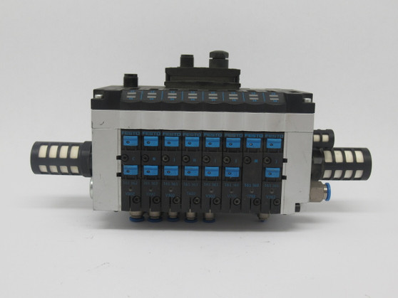 Festo CPV14-VI-10P-14-8C-N2-R-Y-CNJNJJMJ+GA Valve Manifold Assembly DAMAGED USED