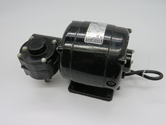 Bodine Right Angle Gearmotor 20:1 1/8HP 86RPM 115V *CUT CABLE/LABEL DMG* USED
