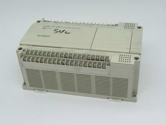 Mitsubishi FX-48ET Transistor Unit 85-264VAC 50/60Hz 50VA 5-30VDC 0.5A USED