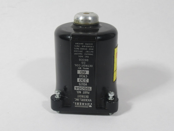 Vickers 195054 Solenoid Coil 230VAC 60Hz USED