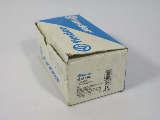 Finder 95.03.SPA Screw Terminal Relay Socket 250V 10A 10-Pack NO LABELS NEW