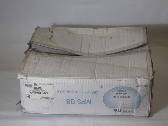 Mirolin MPS-08-8WH Ceramic Pedestal Slab 8" w/ 4" Center SHELF WEAR NEW