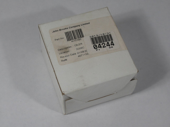 John Brooks Company 46711505 Oiler 3/8" NPT NEW
