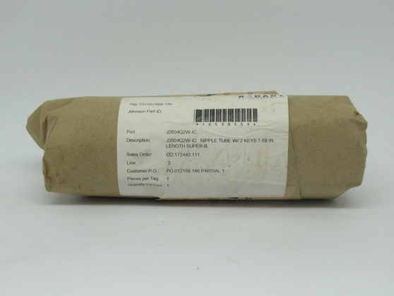 Kadant Johnson J2604Q2W-IC Nipple Tube w/ 2 Keys 7.69" L SEALED NEW