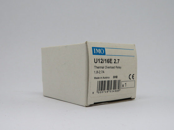 IMO U12/16E2.7 Thermal Overload Relay 1.8-2.7A NEW