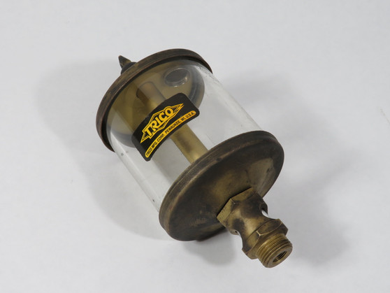Trico 37019 Gravity Feed Oiler 10 oz Capacity Glass Reservoir 3/8" NPT USED
