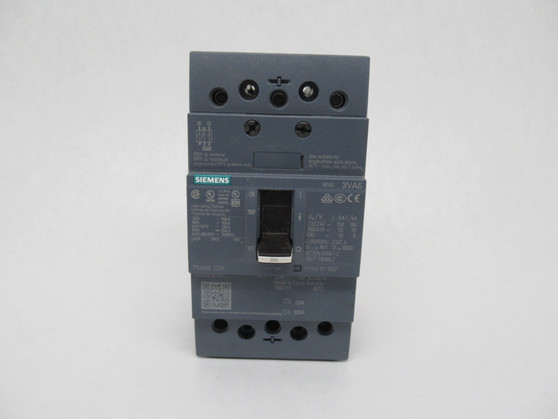 Siemens 3VA5120-6ED31-0AA0 Circuit Breaker 20A 800V SHELF WEAR USED