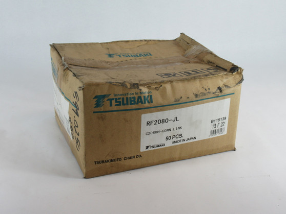 Tsubaki C2080HCL Roller Chain Connecting Link 2" Pitch 50-Pack BOX DAMAGE NEW
